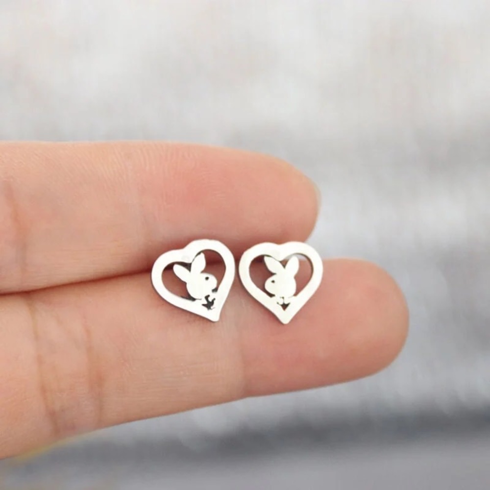 Brand new Playboy bunny earring studs NWT
